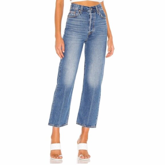 NWT Levi’s ribcage straight ankle jeans button fly 32 - Picture 1 of 12